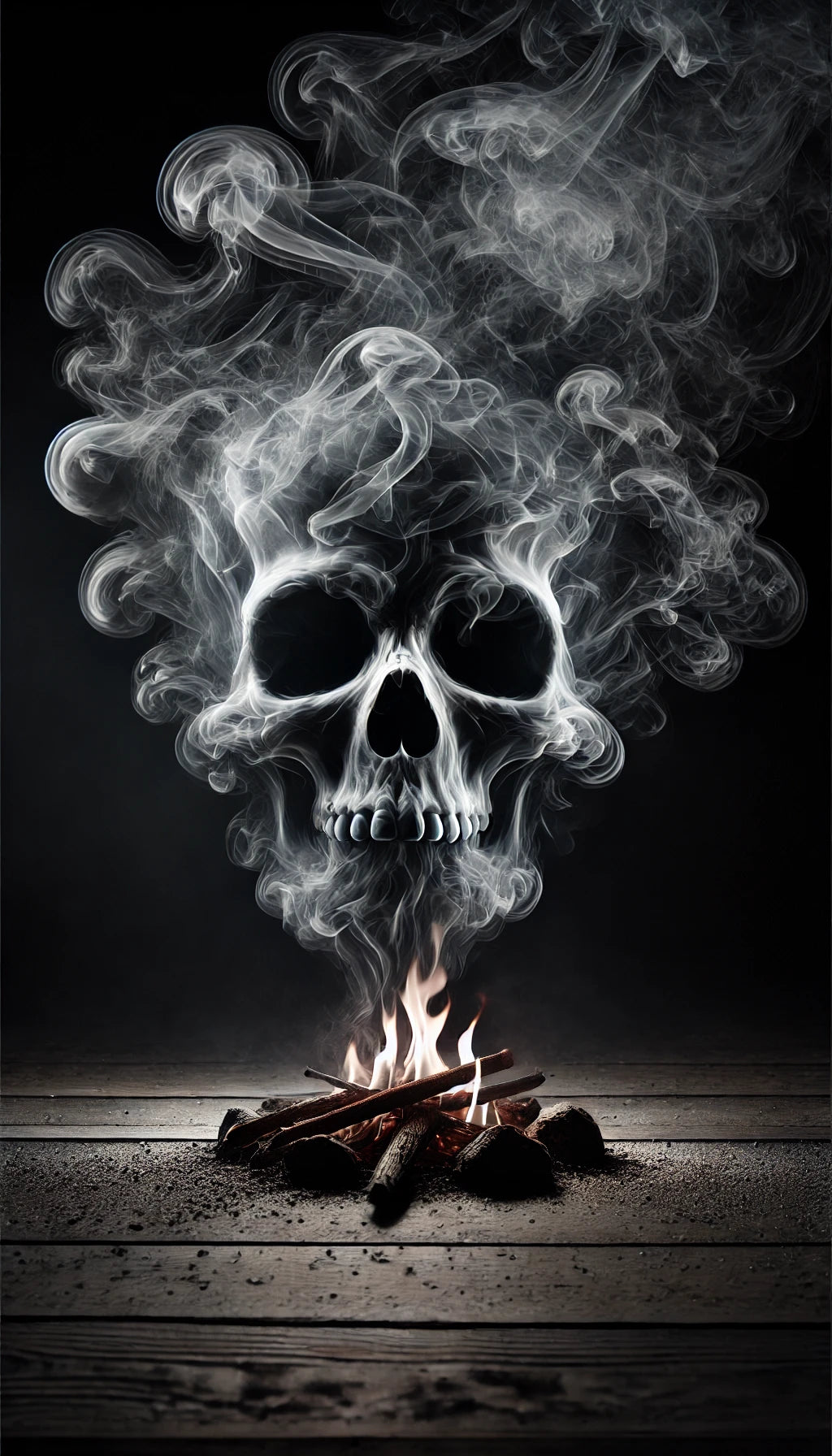 Smoke Skull Metal prints