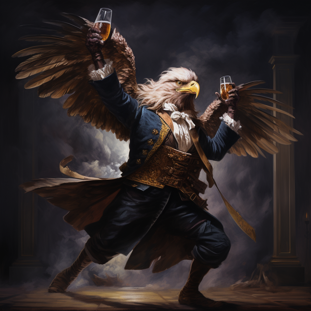 The Drunken Eagle Photo Paper Poster