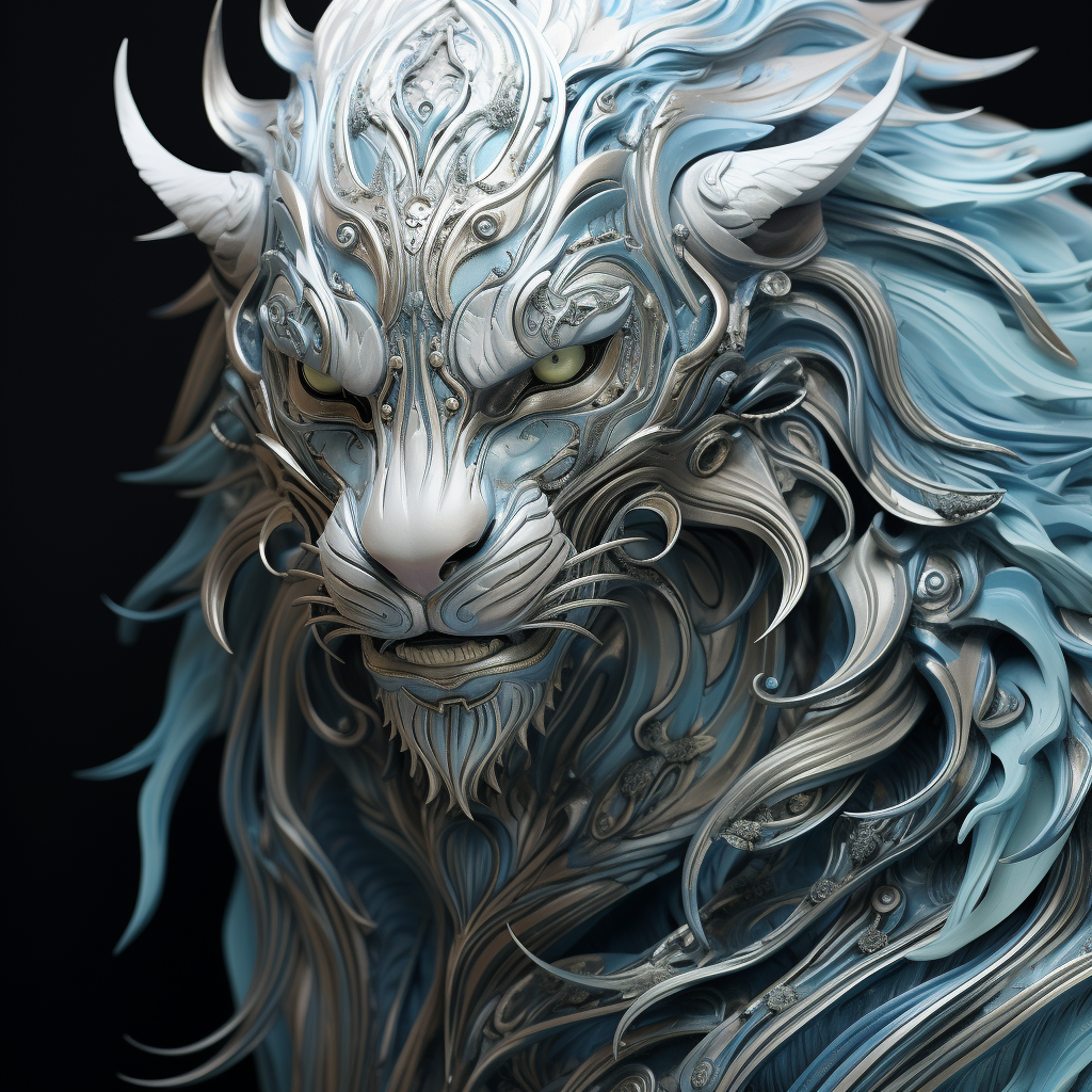 Manticore Azule Metal prints