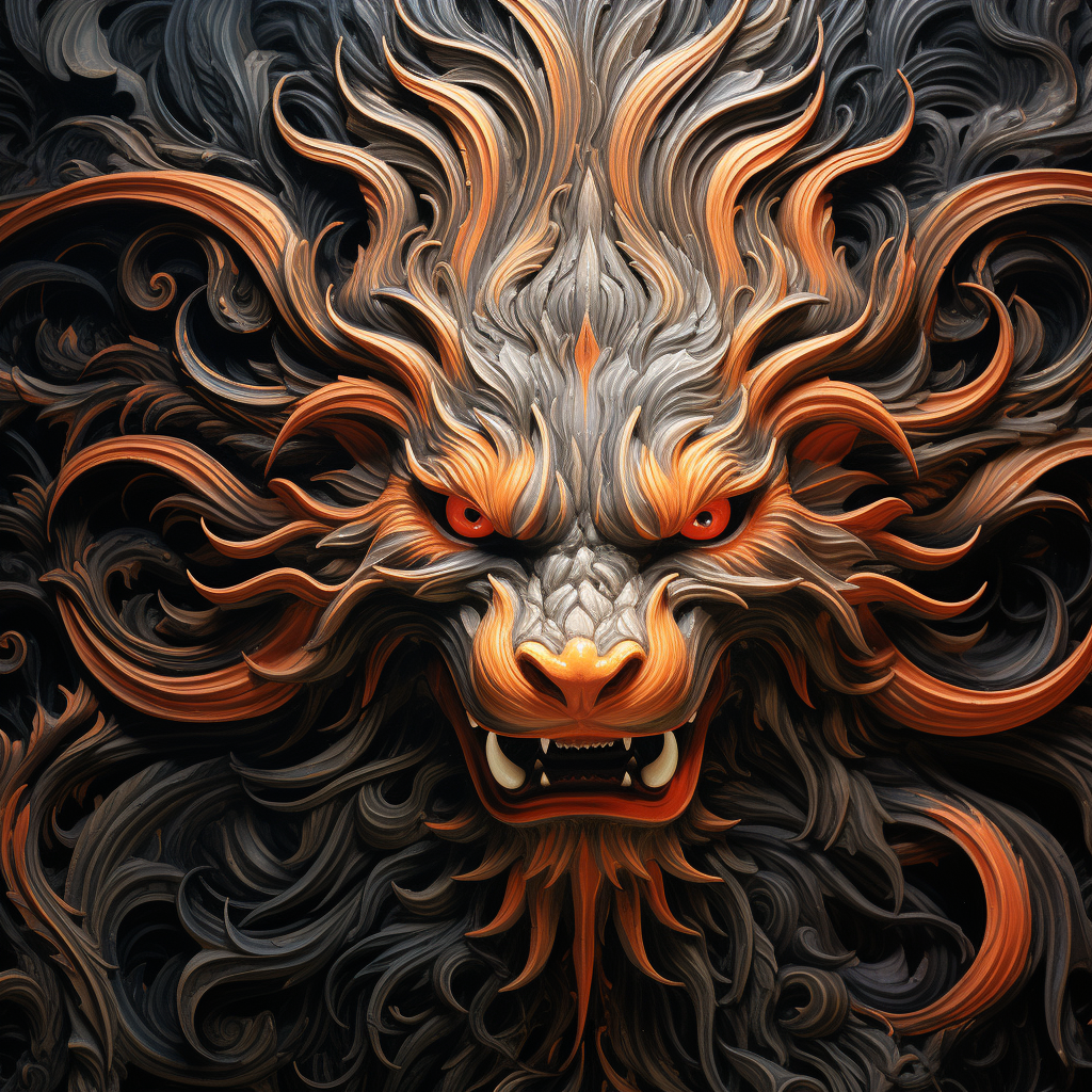 Manticore Orange Metal Prints