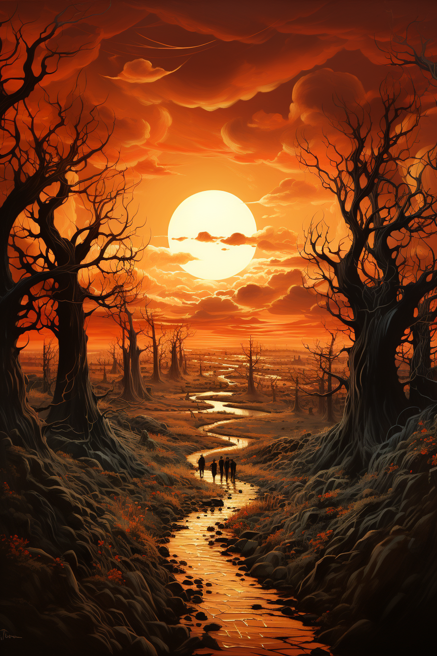 Artistic River Landscape #2 Canvas Prints