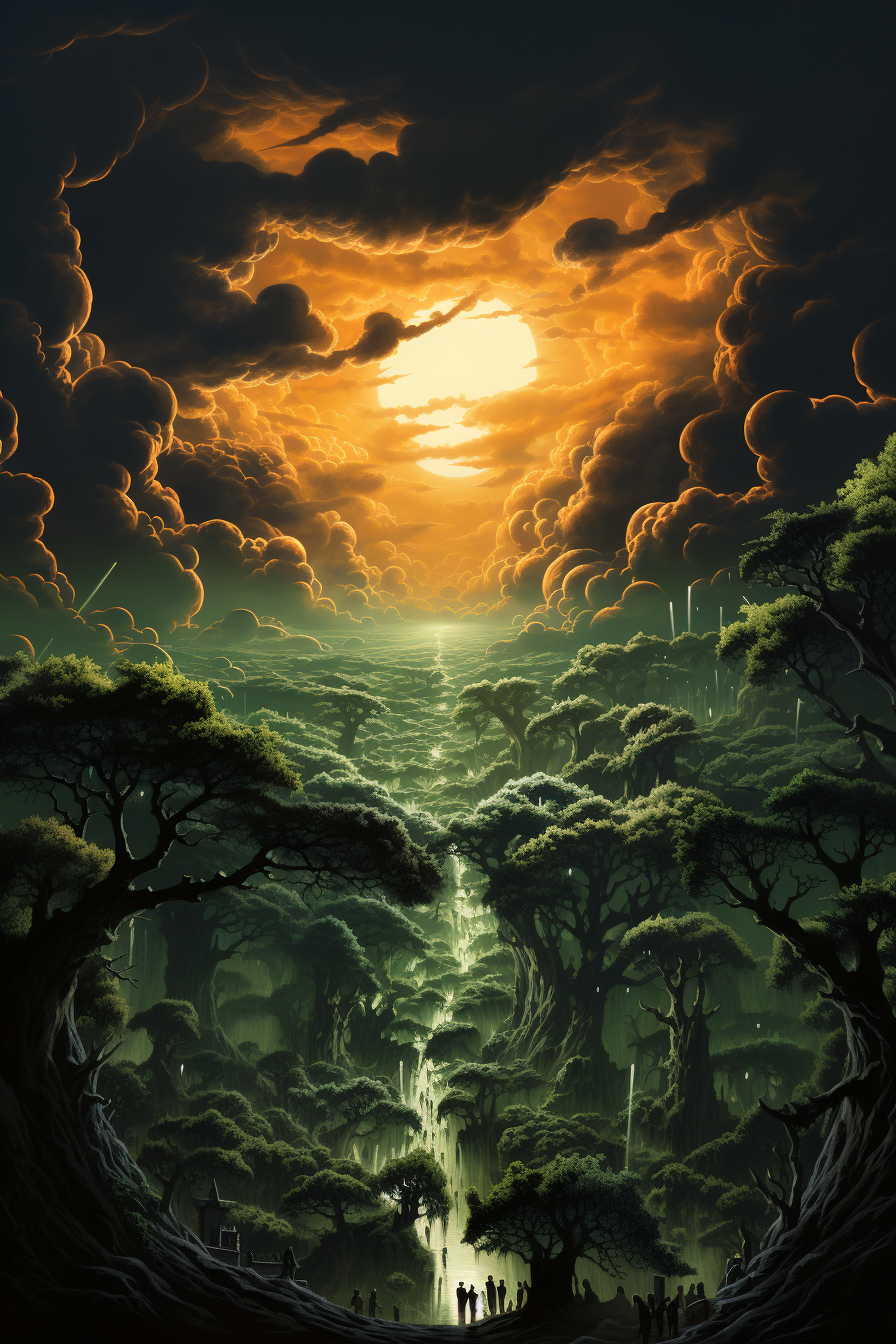 Artistic River Landscape #3 Canvas Prints