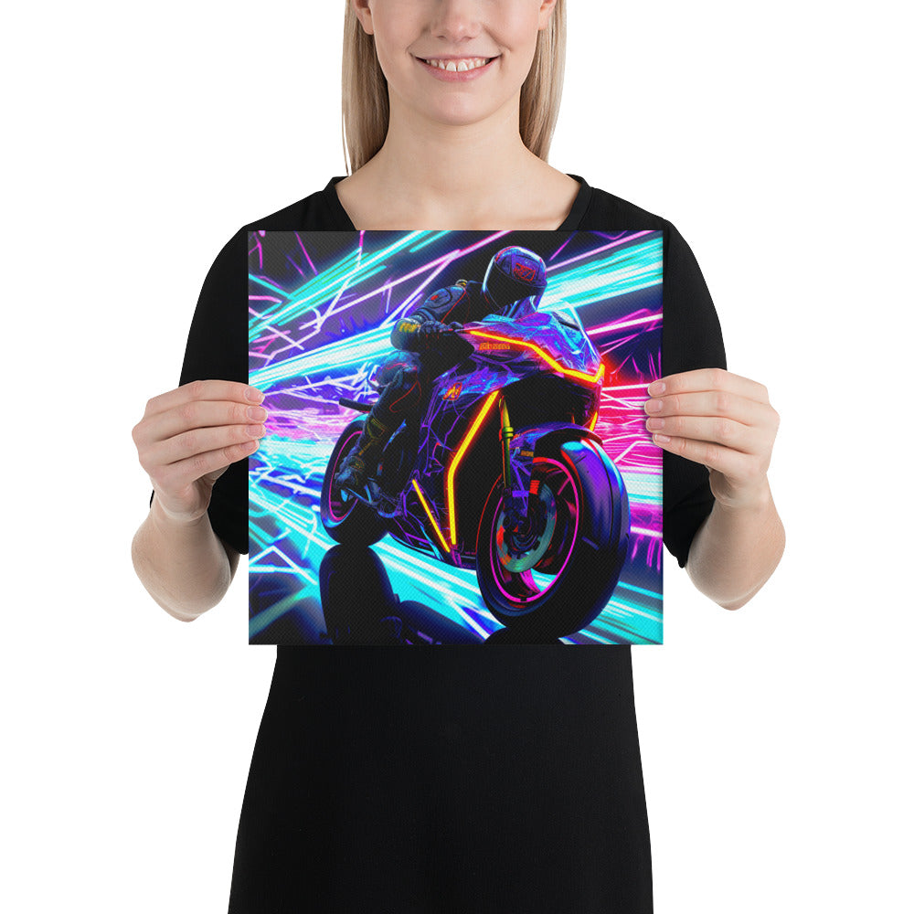 Neon Racer Canvas Prints