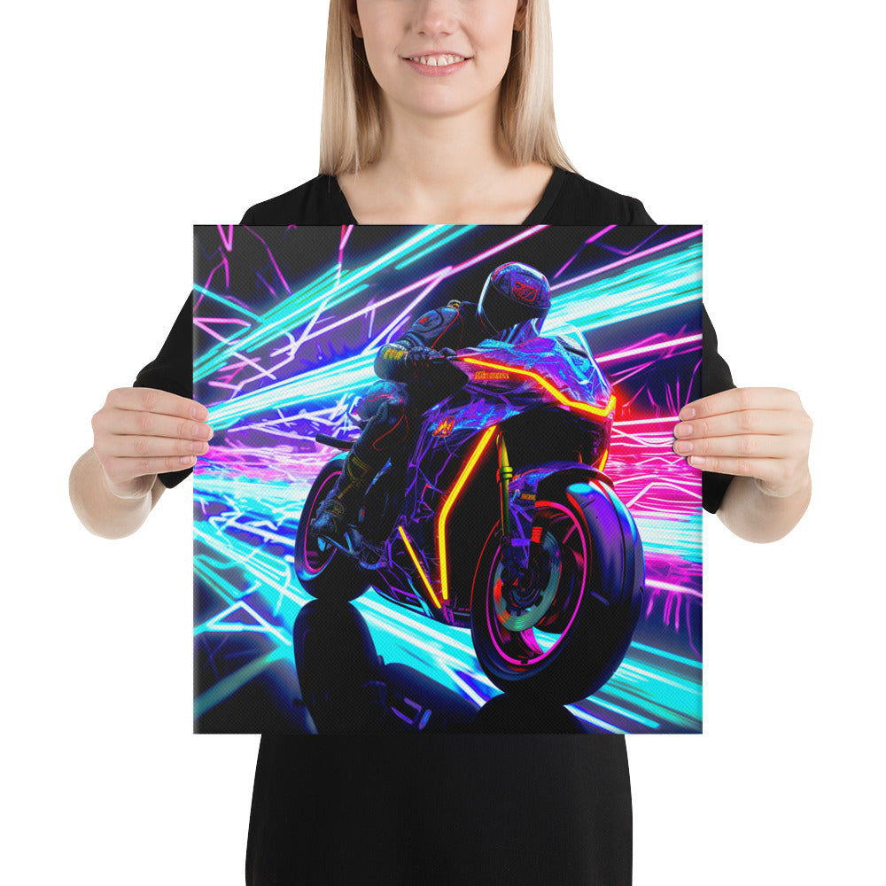 Neon Racer Canvas Prints