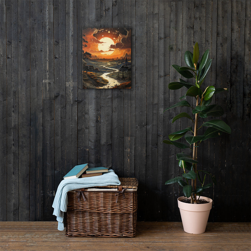 Artistic River Landscape #1 Canvas Prints