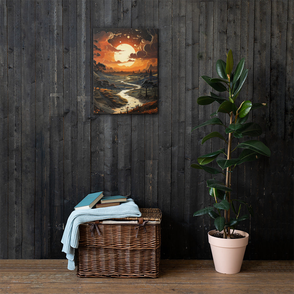 Artistic River Landscape #1 Canvas Prints