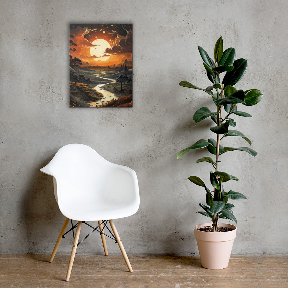 Artistic River Landscape #1 Canvas Prints