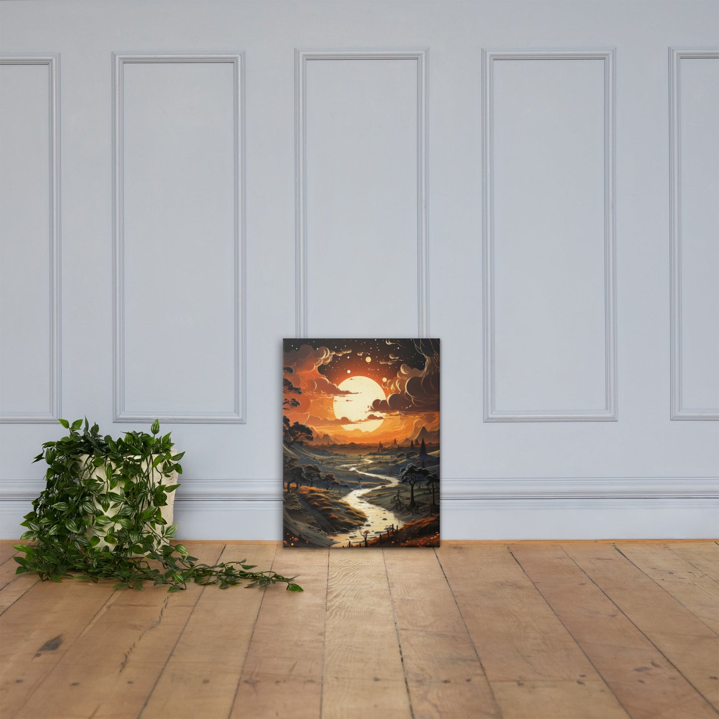 Artistic River Landscape #1 Canvas Prints