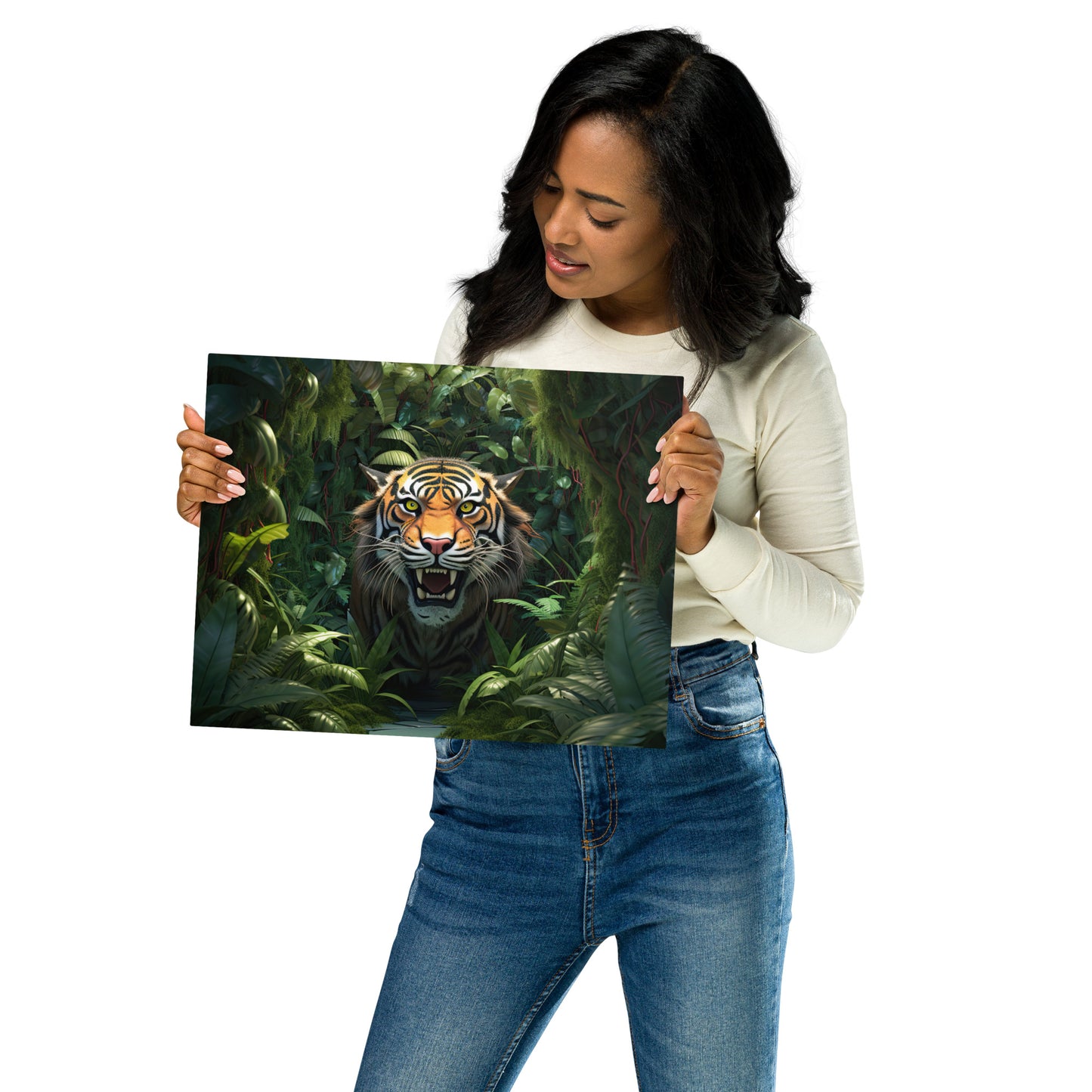 Jungle Tiger Metal prints