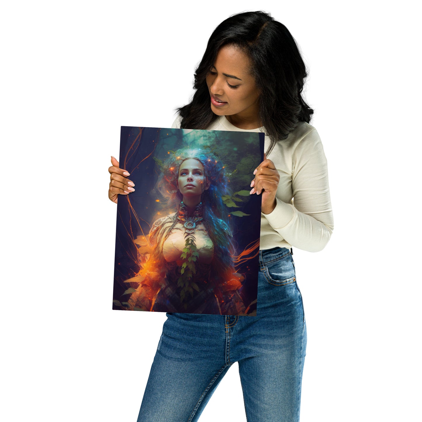 Goddess of Light Metal Prints