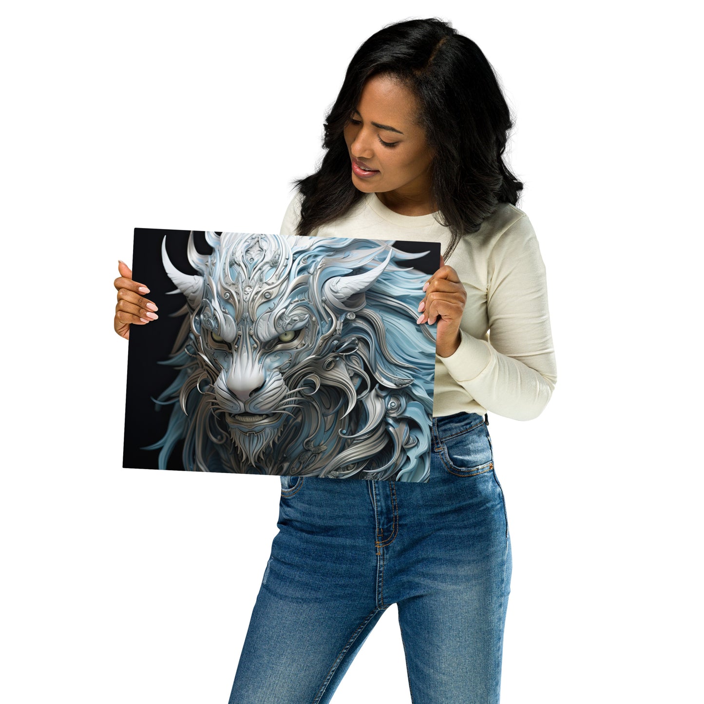 Manticore Azule Metal prints
