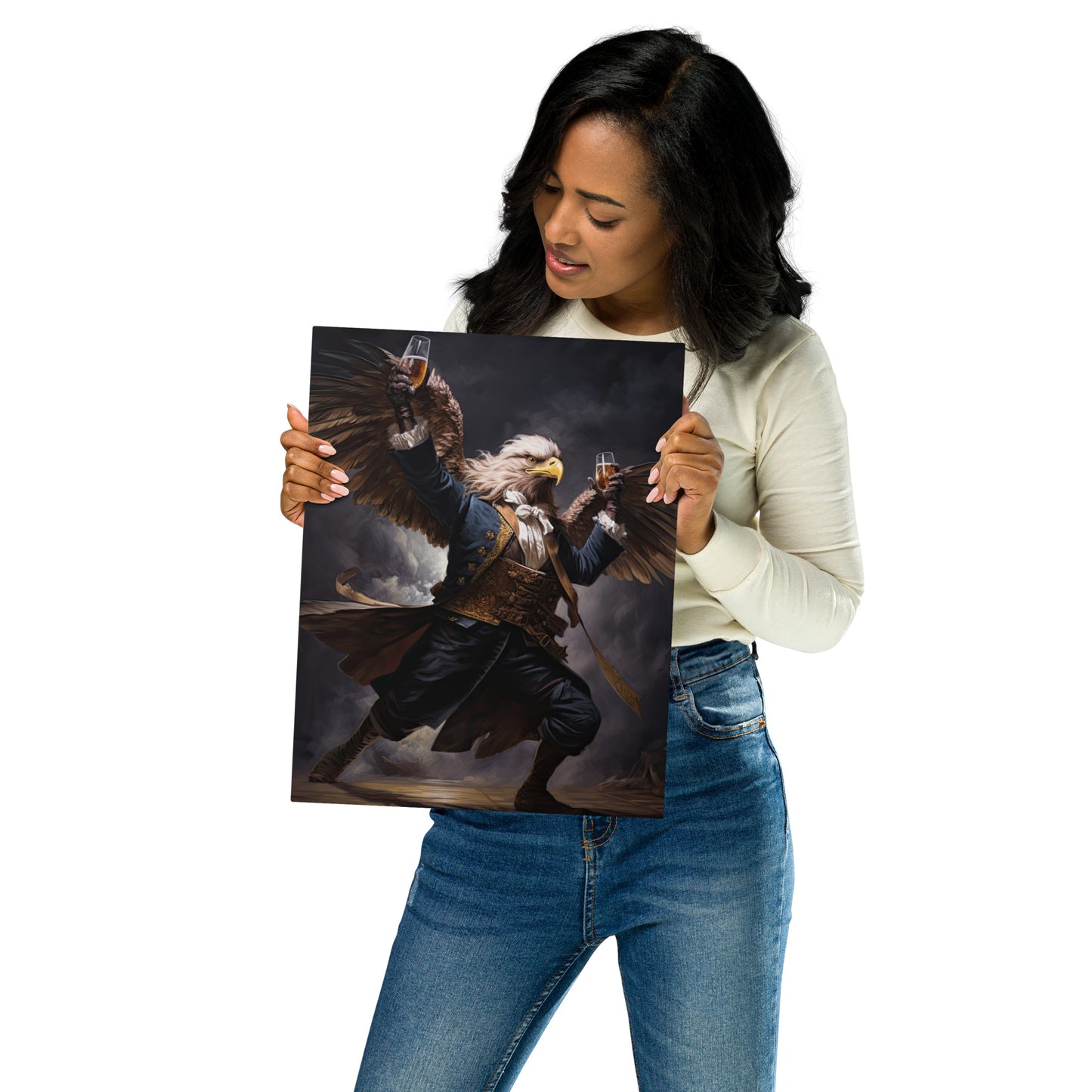 The Drunken Eagle Metal Prints