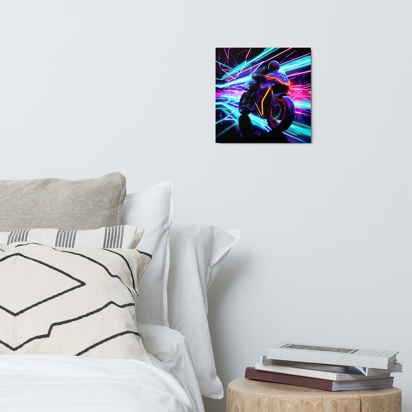 Neon Racer Metal prints