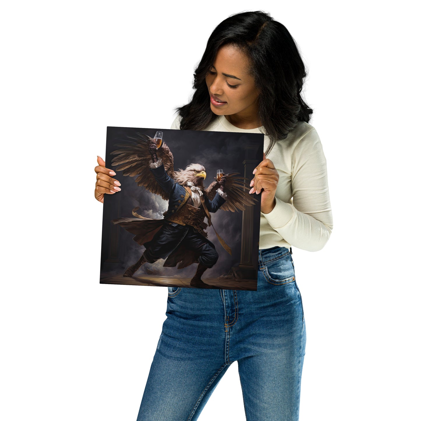 The Drunken Eagle Metal Prints