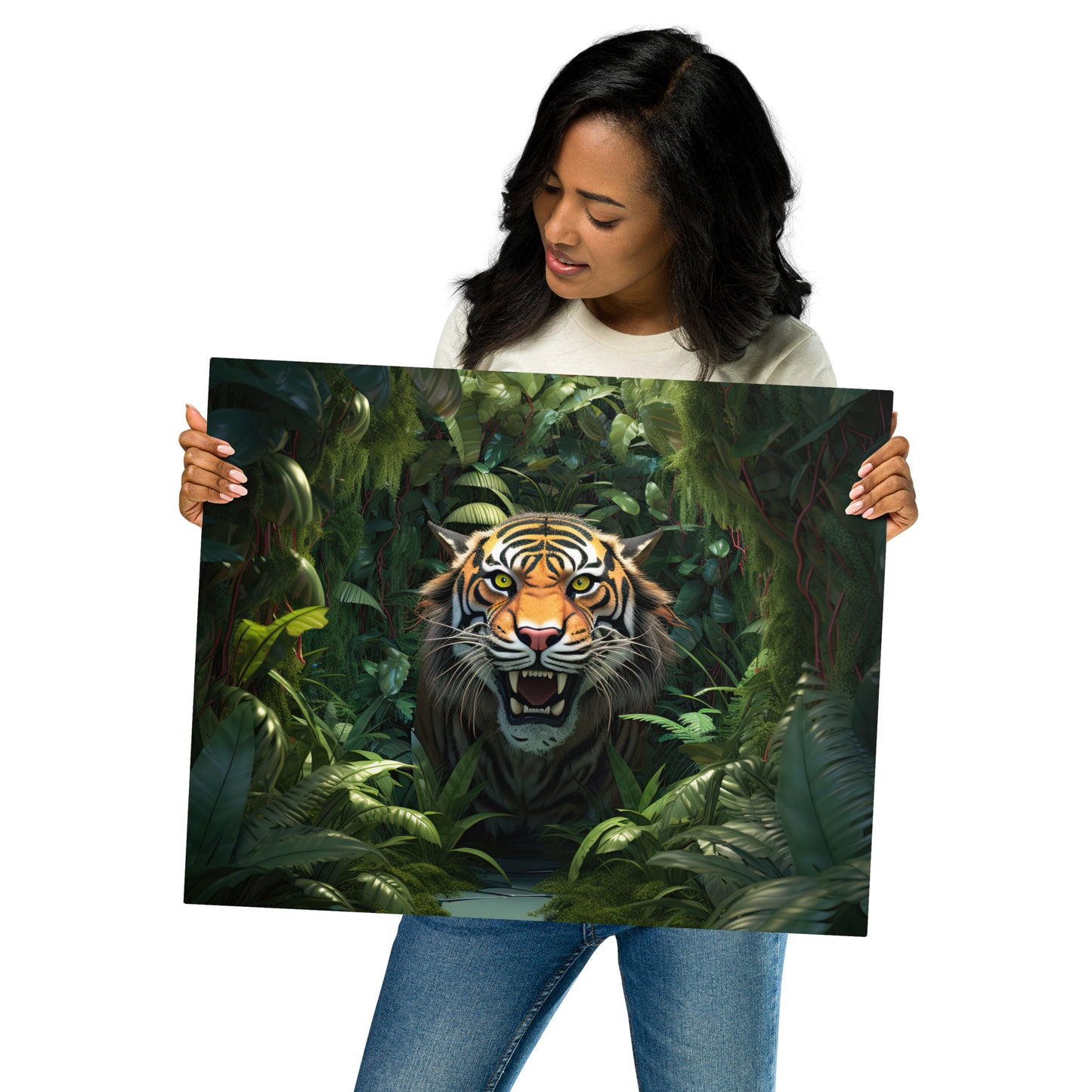 Jungle Tiger Metal prints