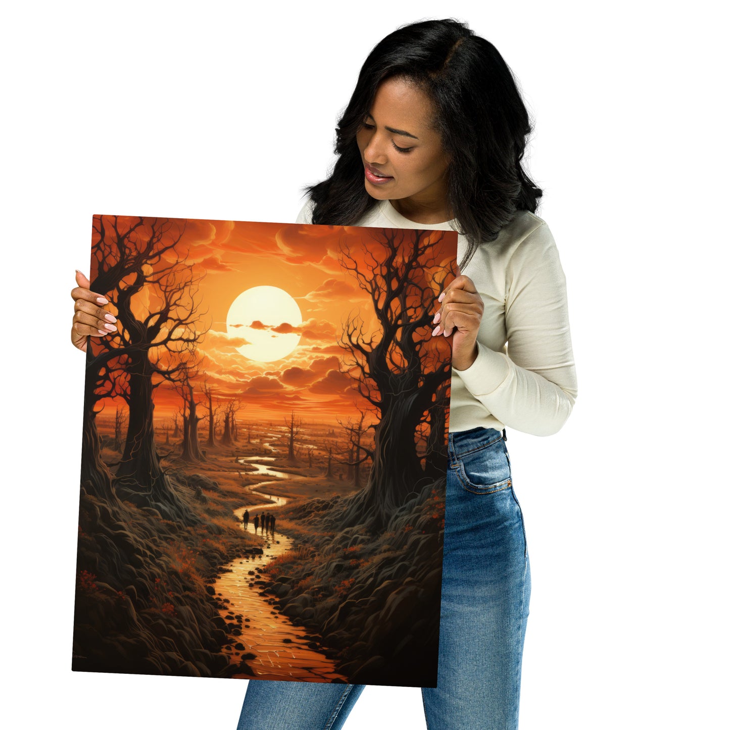Artistic River Landscape #3 Metal prints