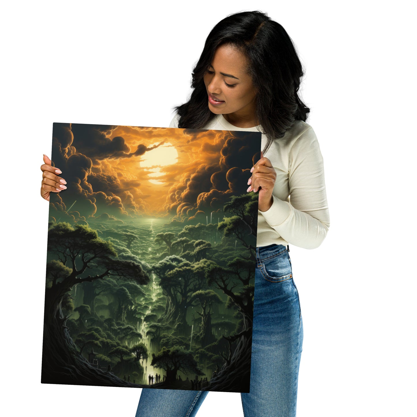 Artistic River Landscape #3 Metal prints