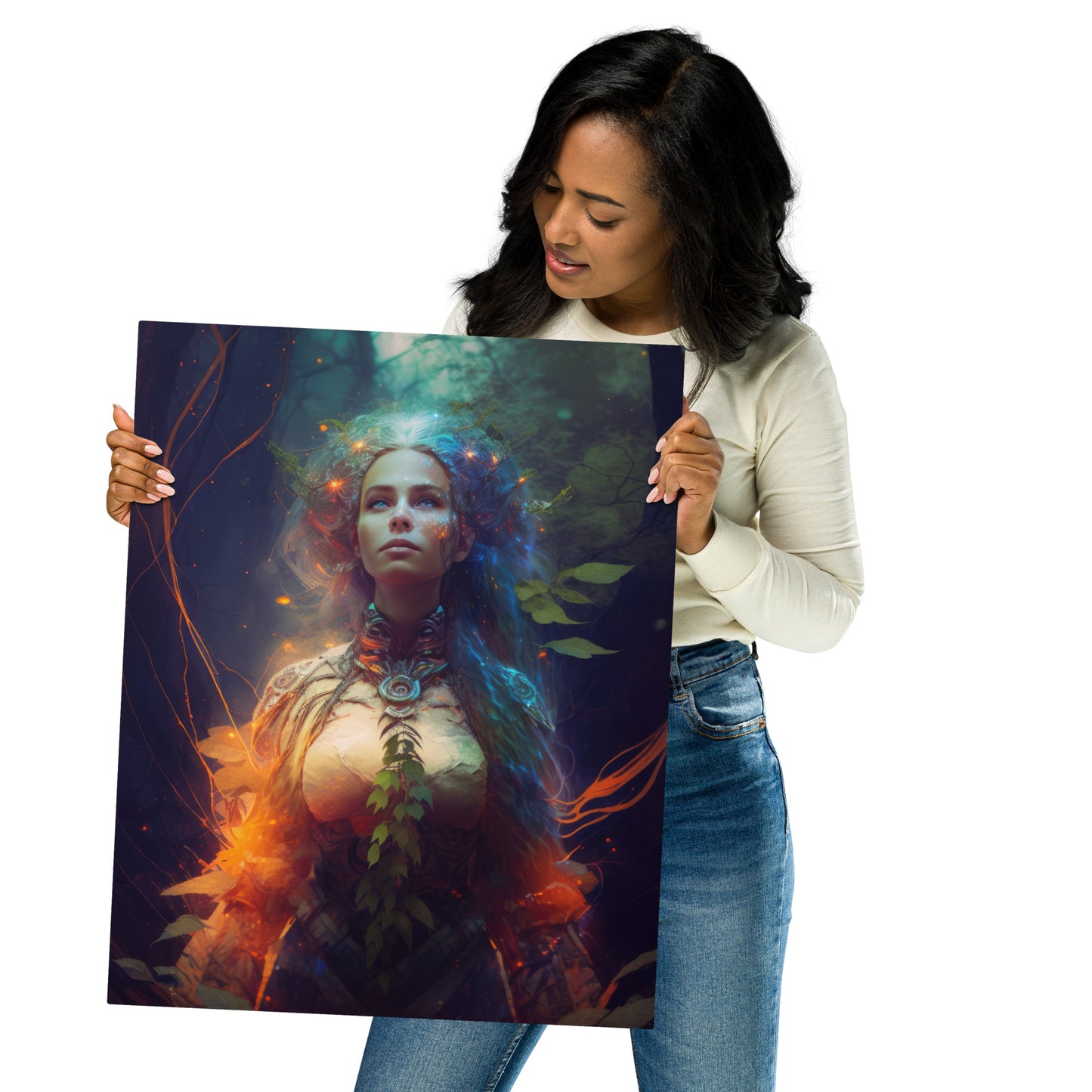 Goddess of Light Metal Prints