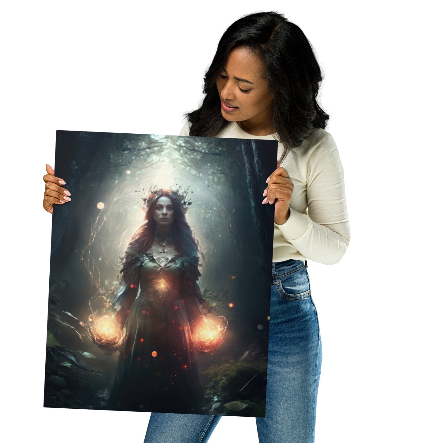 Goddess of Energy Metal prints
