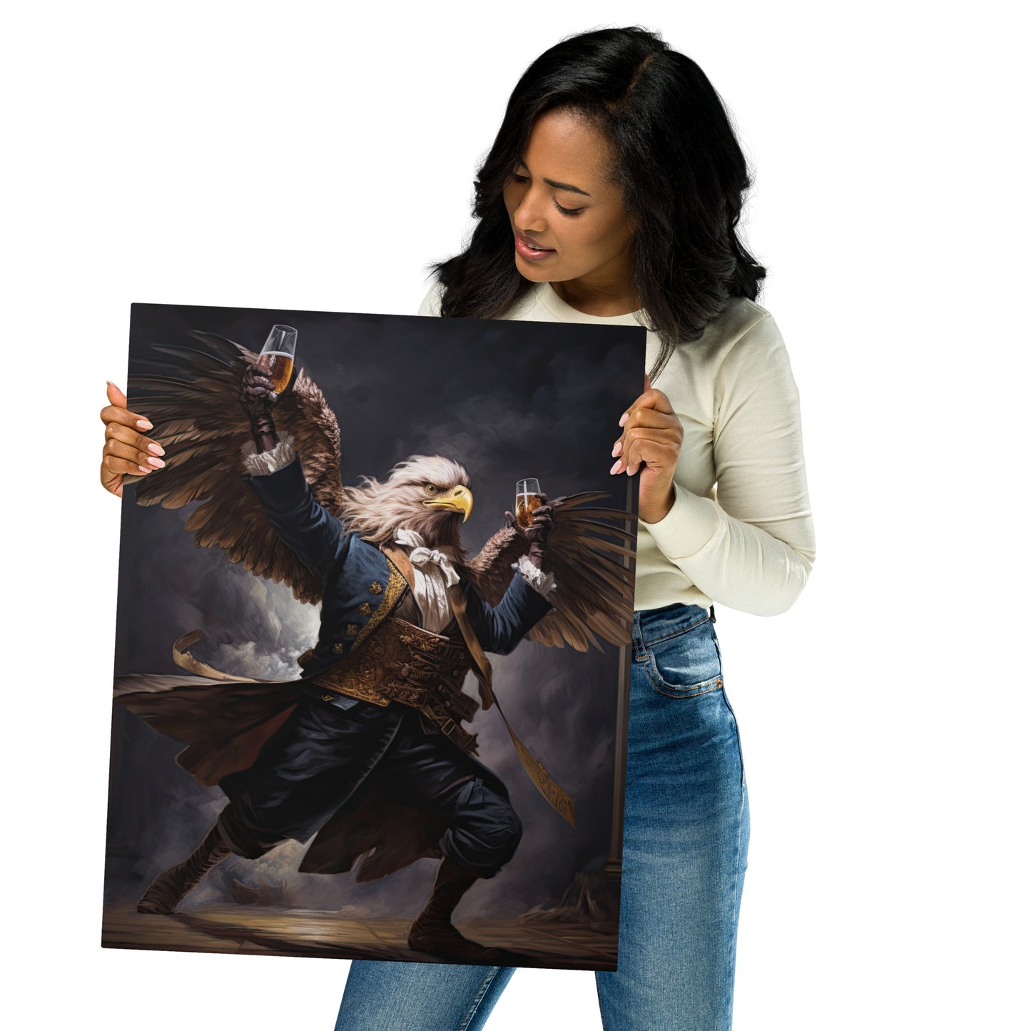 The Drunken Eagle Metal Prints