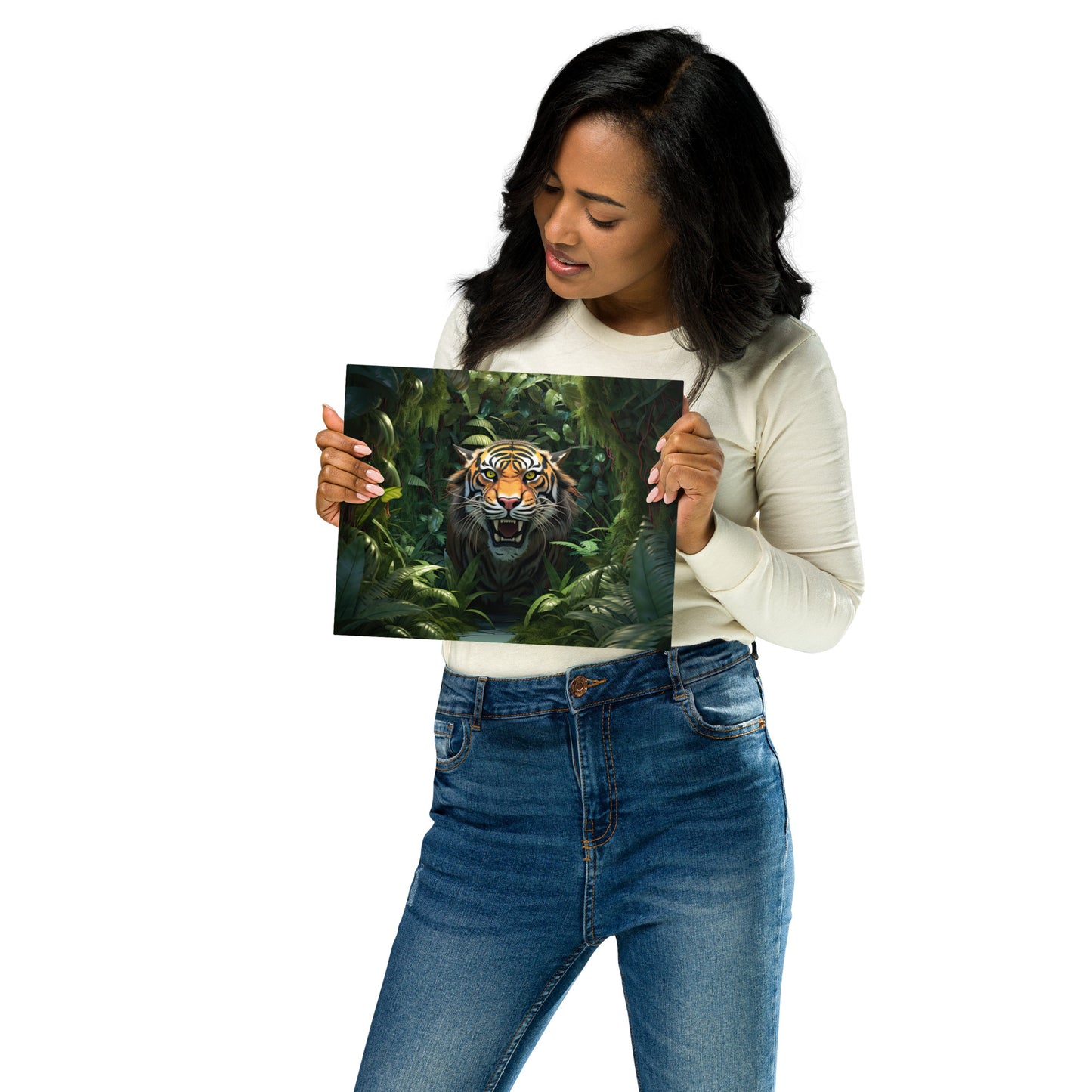 Jungle Tiger Metal prints