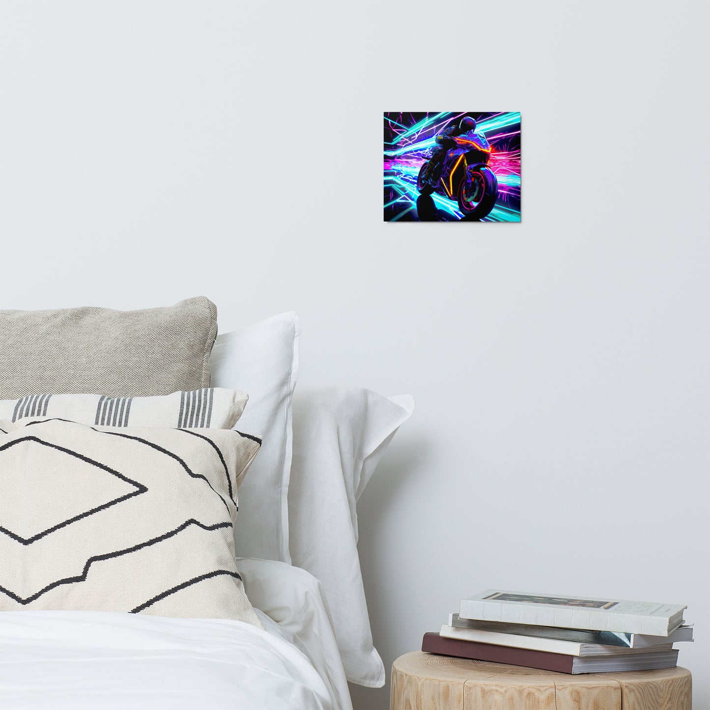 Neon Racer Metal prints