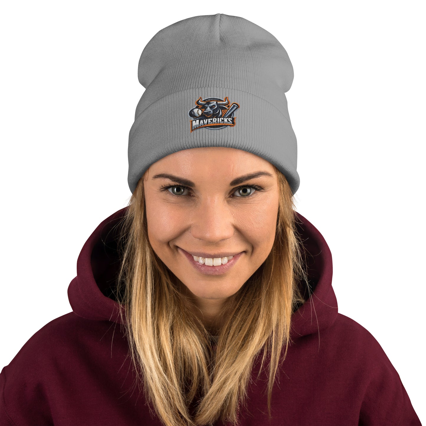 Mavericks Baseball Logo Embroidered Beanie - Free Shipping