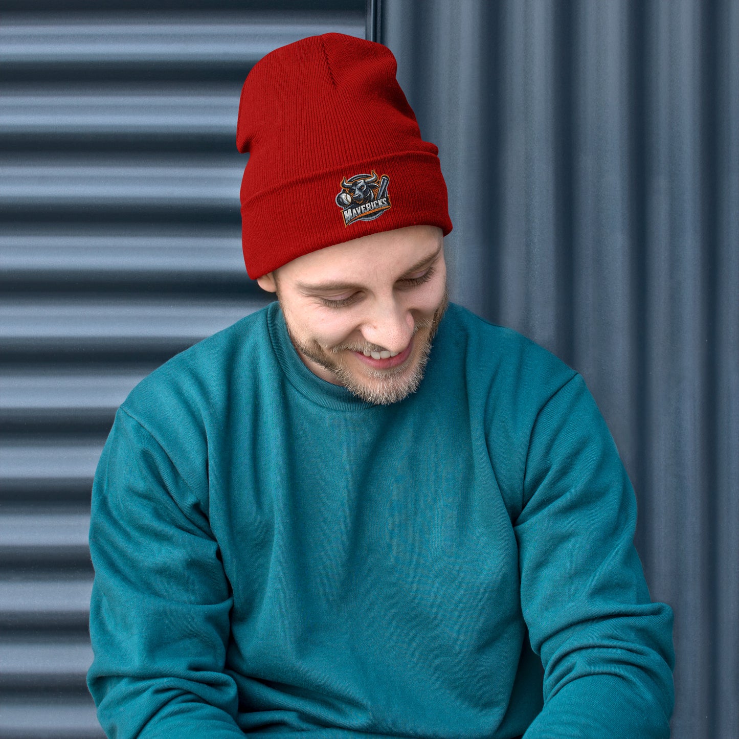 Mavericks Baseball Logo Embroidered Beanie - Free Shipping