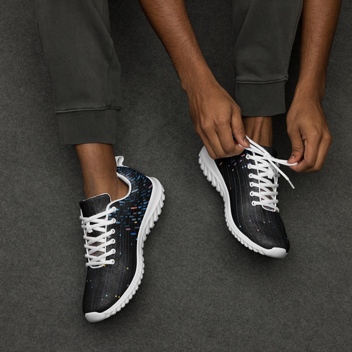Black AI Code Men’s athletic shoes