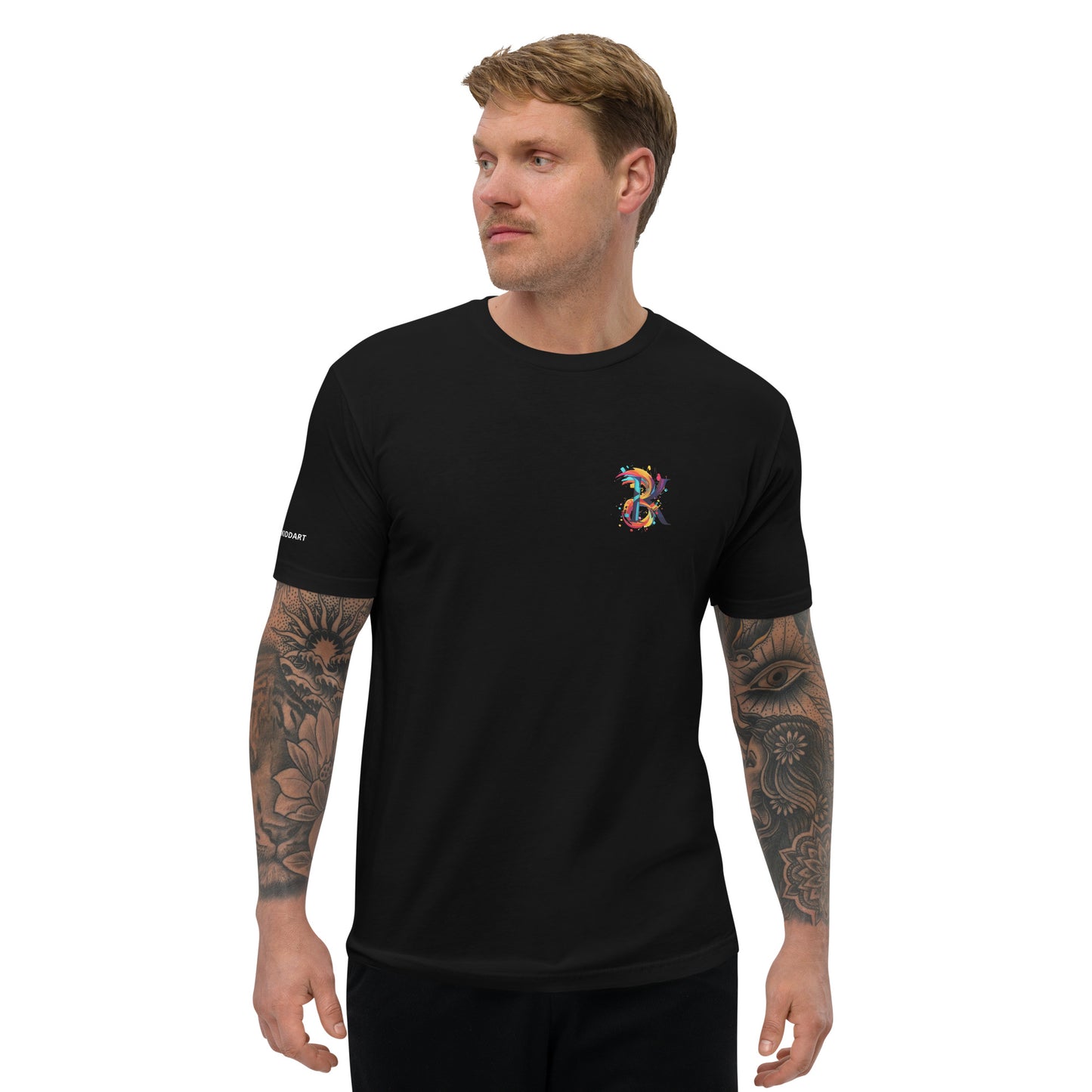Black Brandon Kidd Art Logo Short Sleeve T-shirt