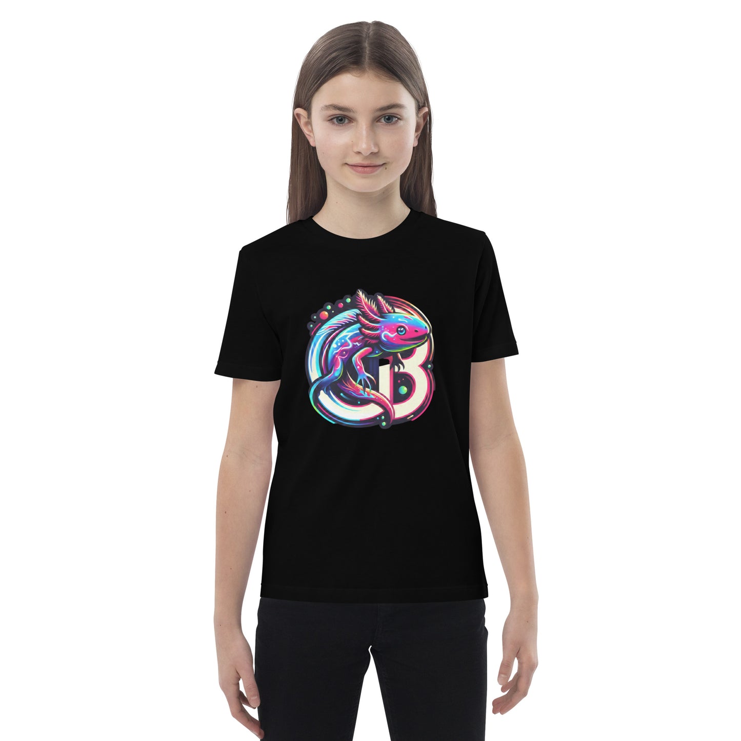 Fun Custom Axolotl Organic cotton kids t-shirt