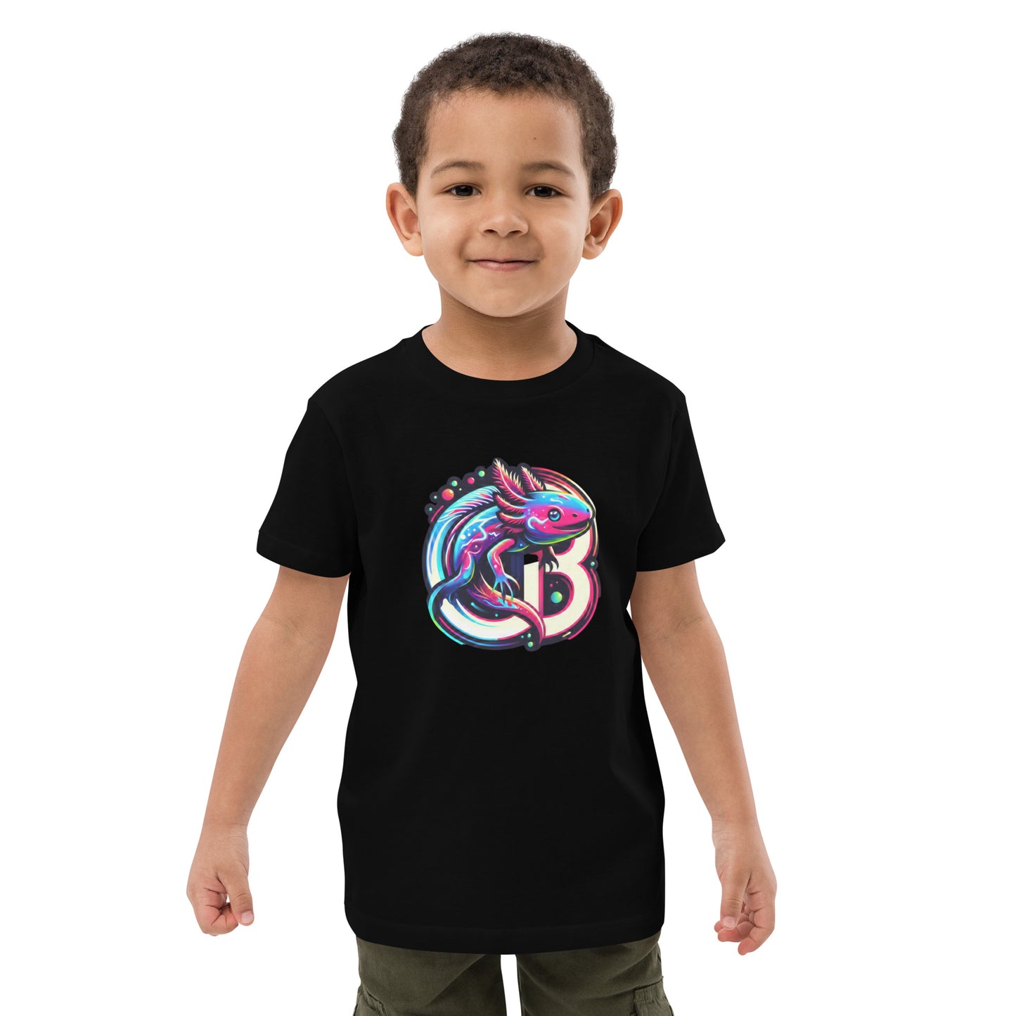 Fun Custom Axolotl Organic cotton kids t-shirt
