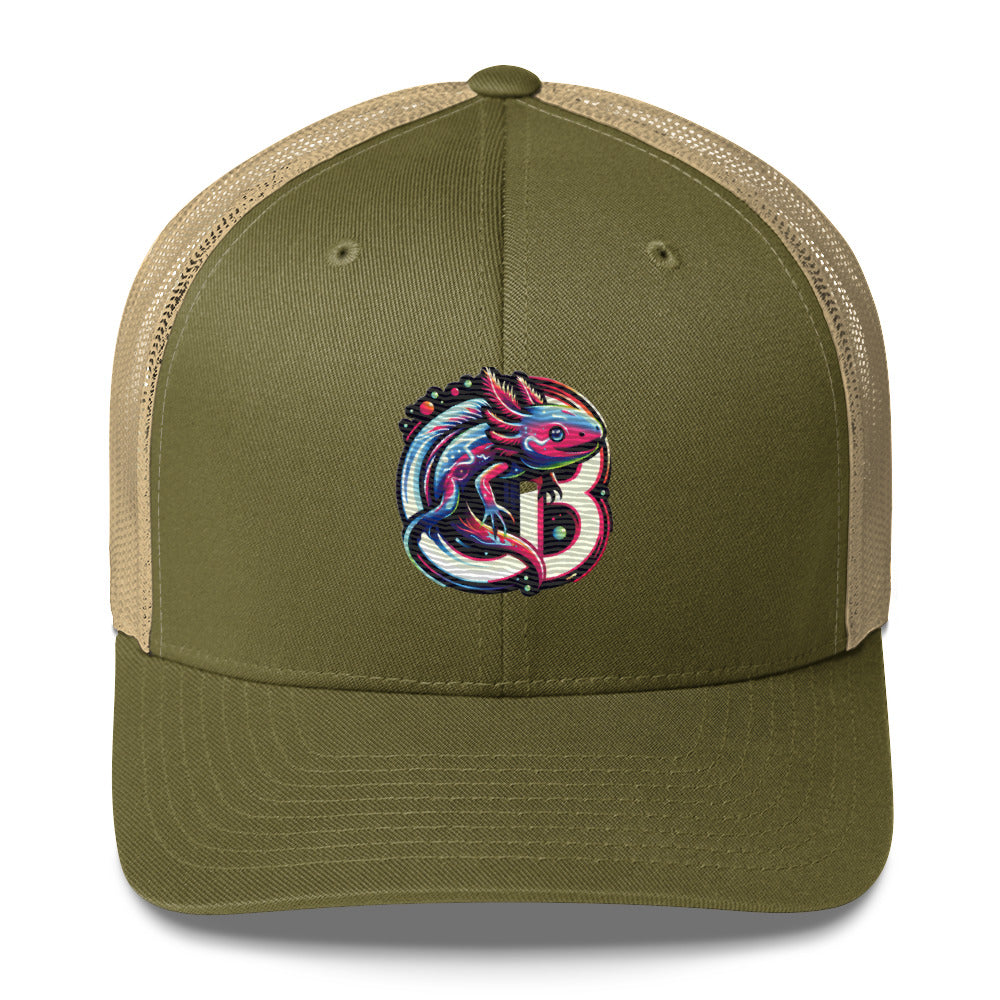 Fun Custom Axolotl Embroidered Baseball Hat