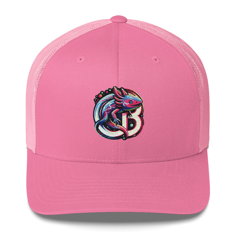 Fun Custom Axolotl Embroidered Baseball Hat