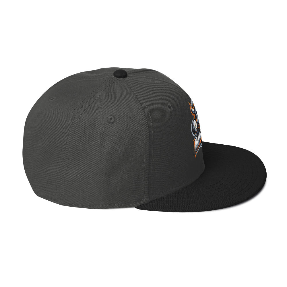 Maverick Baseball Logo Flat Brim Snapback Hat