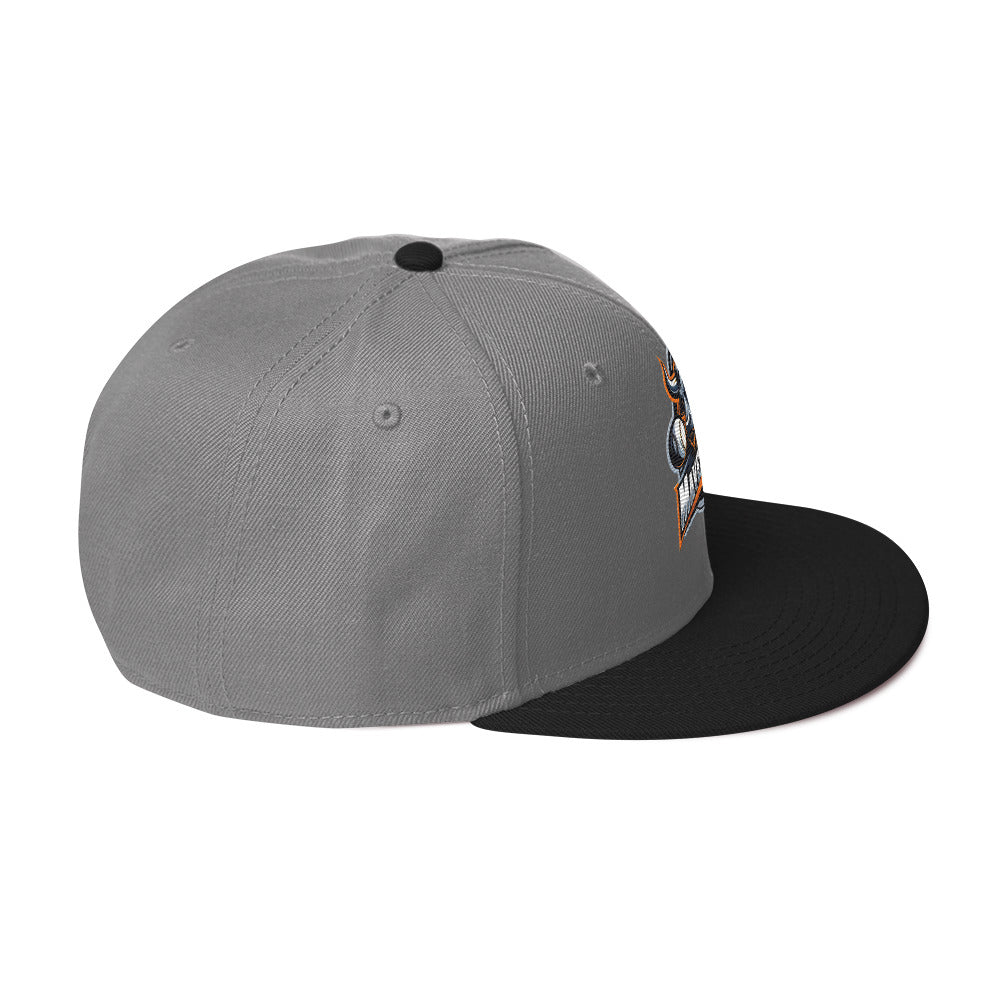 Maverick Baseball Logo Flat Brim Snapback Hat
