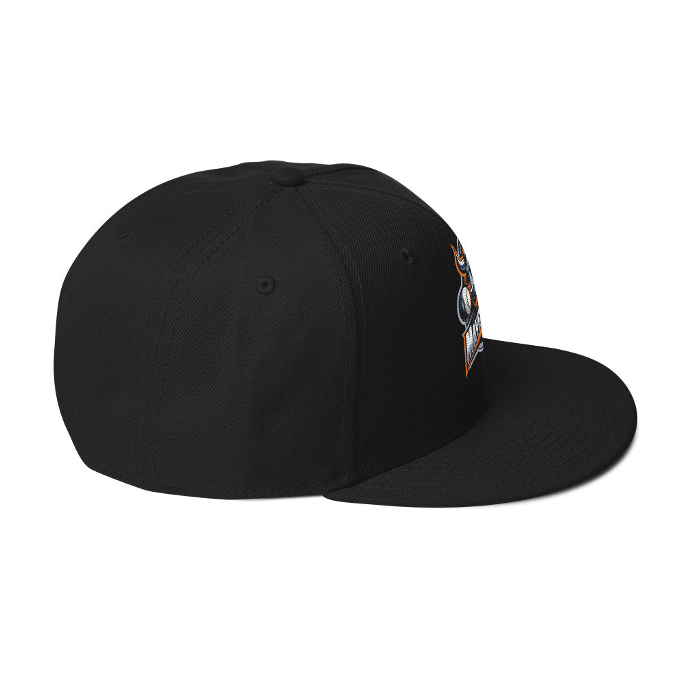 Maverick Baseball Logo Flat Brim Snapback Hat