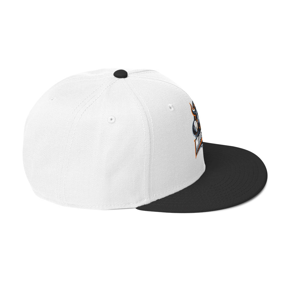 Maverick Baseball Logo Flat Brim Snapback Hat