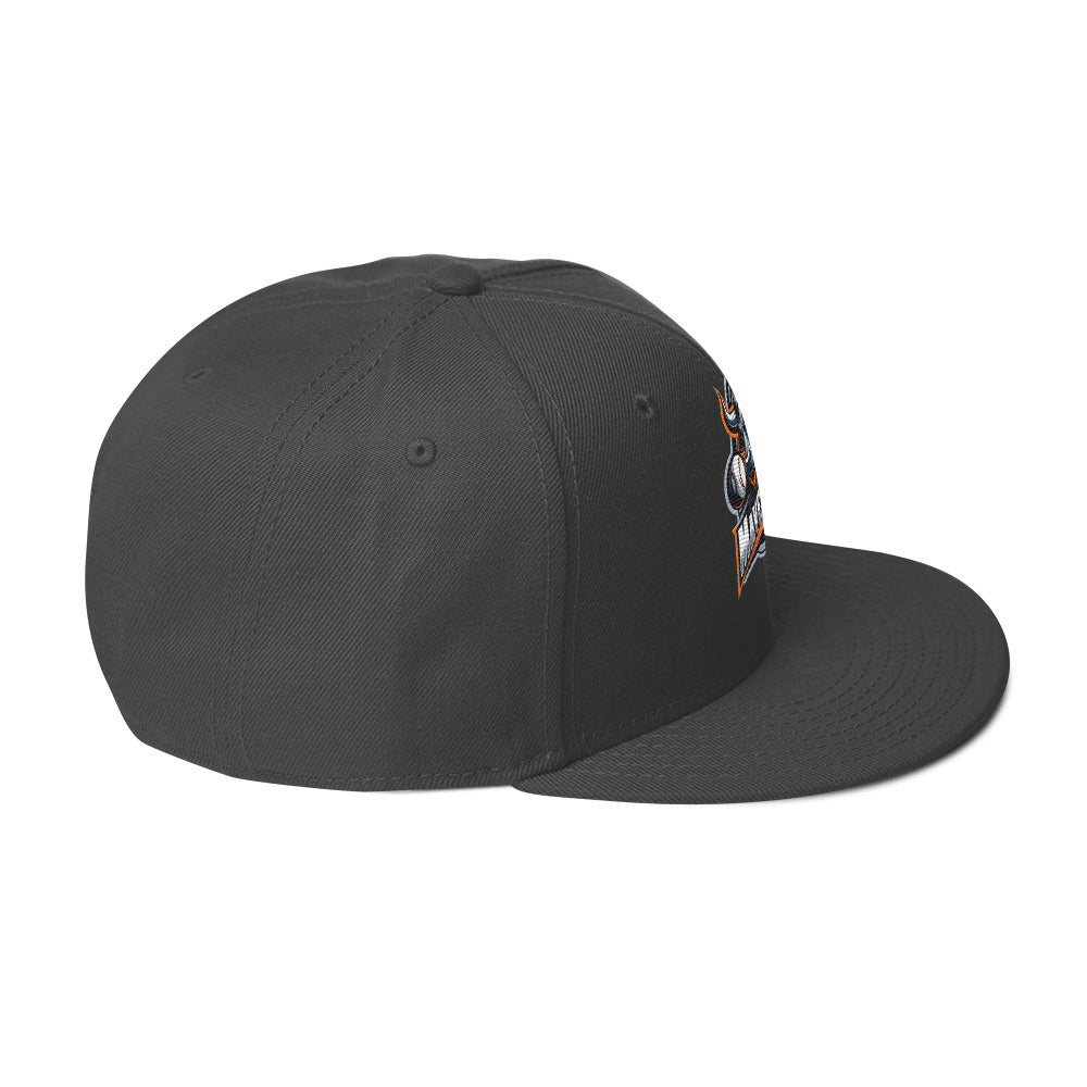 Maverick Baseball Logo Flat Brim Snapback Hat