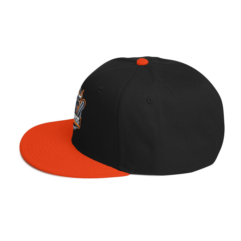 Maverick Baseball Logo Flat Brim Snapback Hat