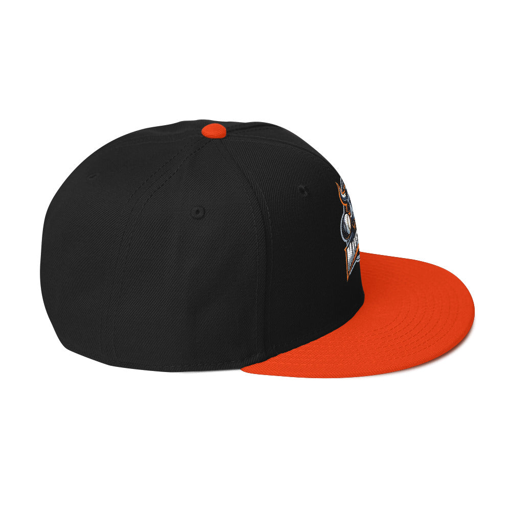 Maverick Baseball Logo Flat Brim Snapback Hat