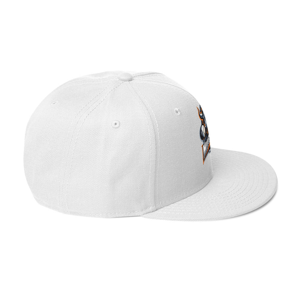 Maverick Baseball Logo Flat Brim Snapback Hat