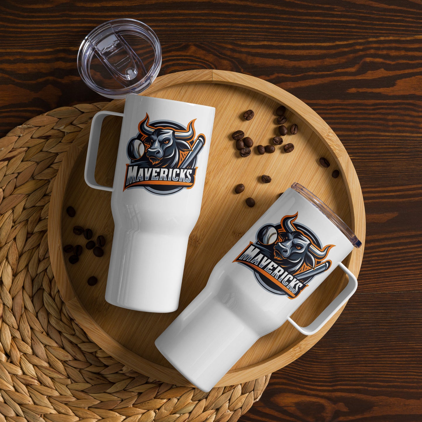 Mavericks Baseball Logo Travel mug