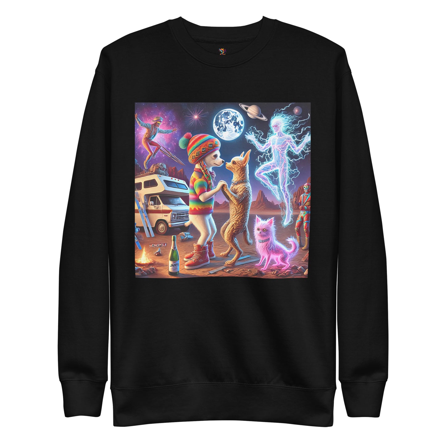 Whimsical Chihuahua Universe Unisex Premium Sweatshirt