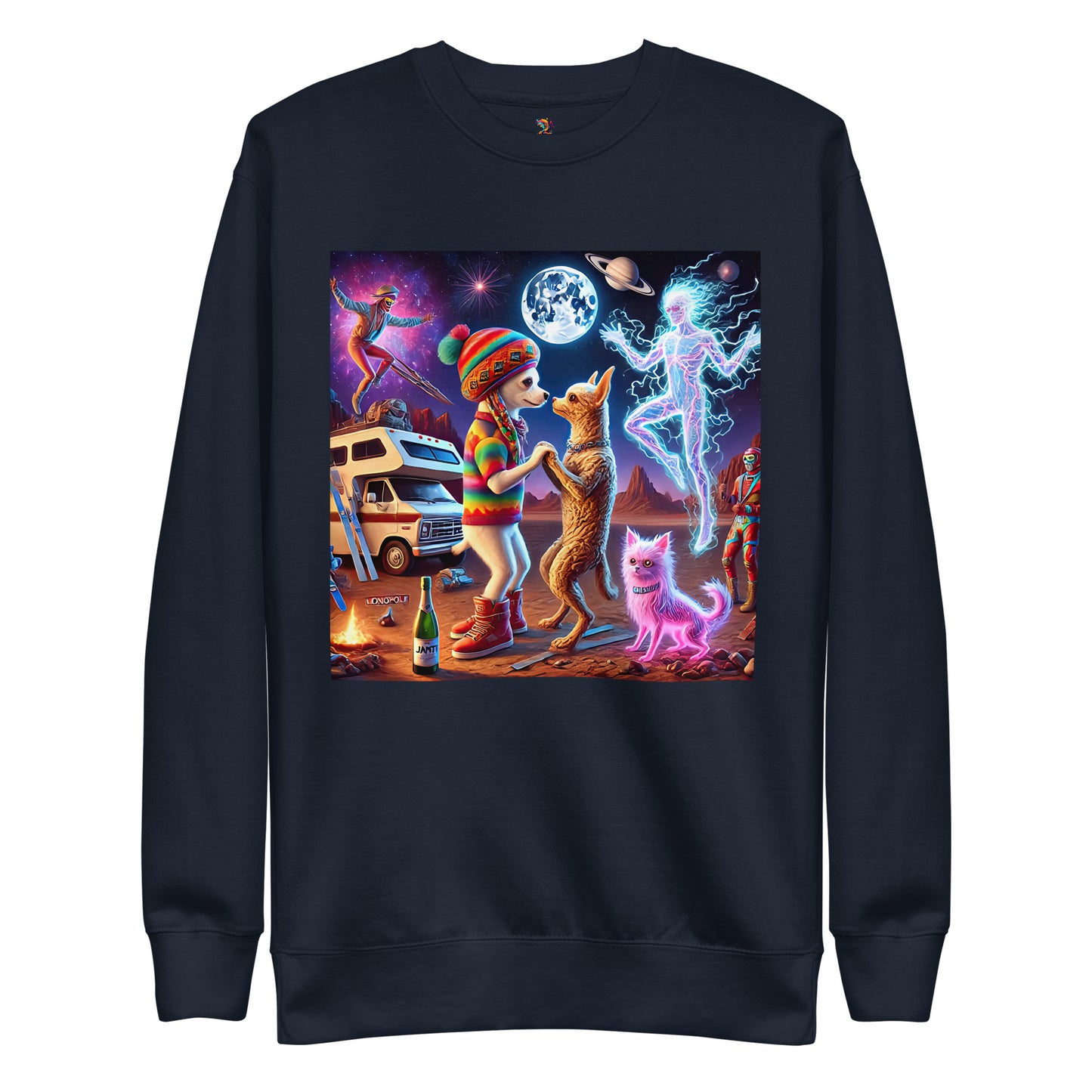 Whimsical Chihuahua Universe Unisex Premium Sweatshirt