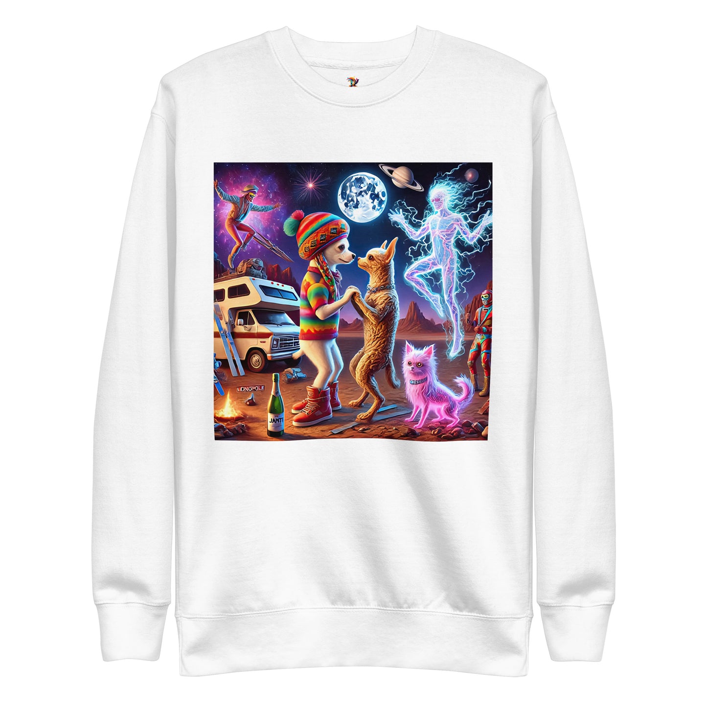 Whimsical Chihuahua Universe Unisex Premium Sweatshirt