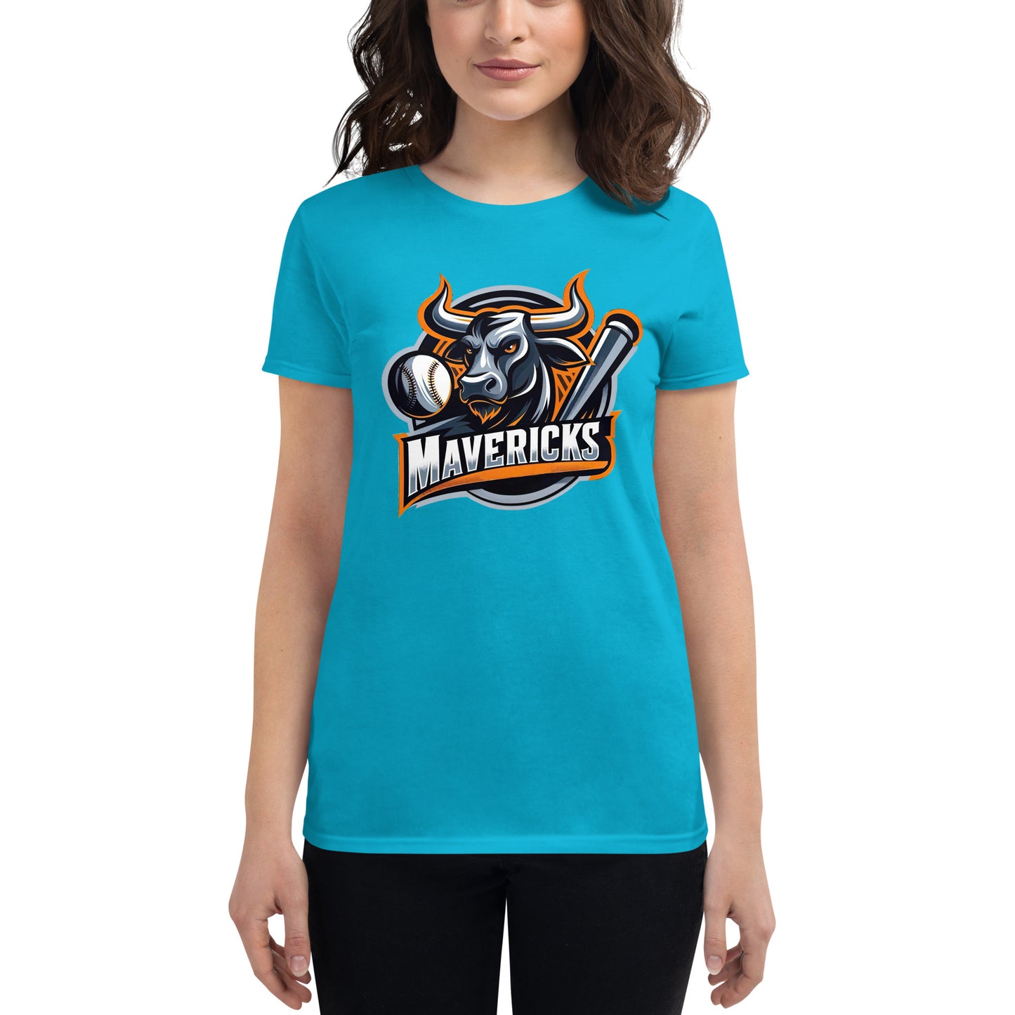 Women's Mavericks Baseball Logo short sleeve t-shirt