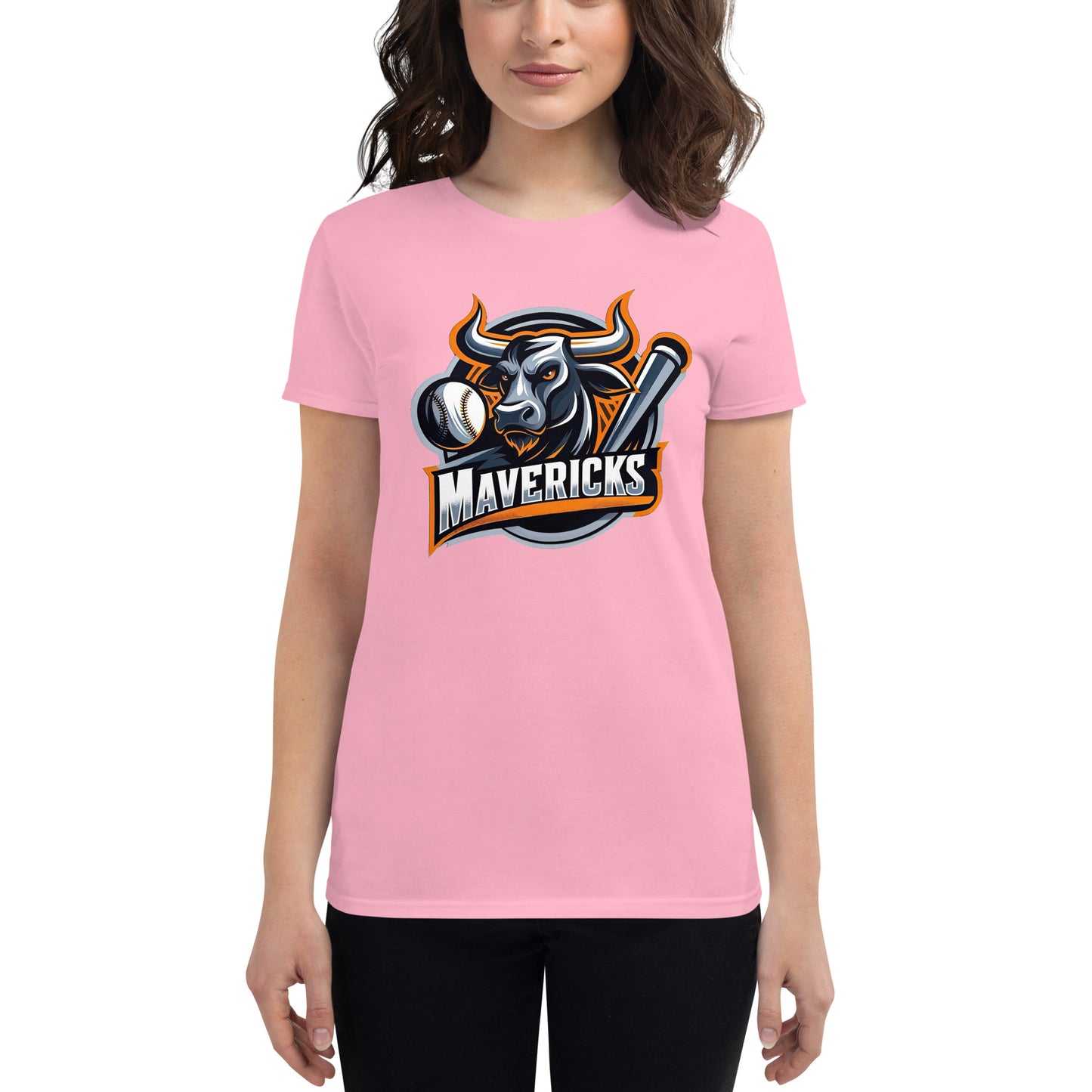 Women's Mavericks Baseball Logo short sleeve t-shirt