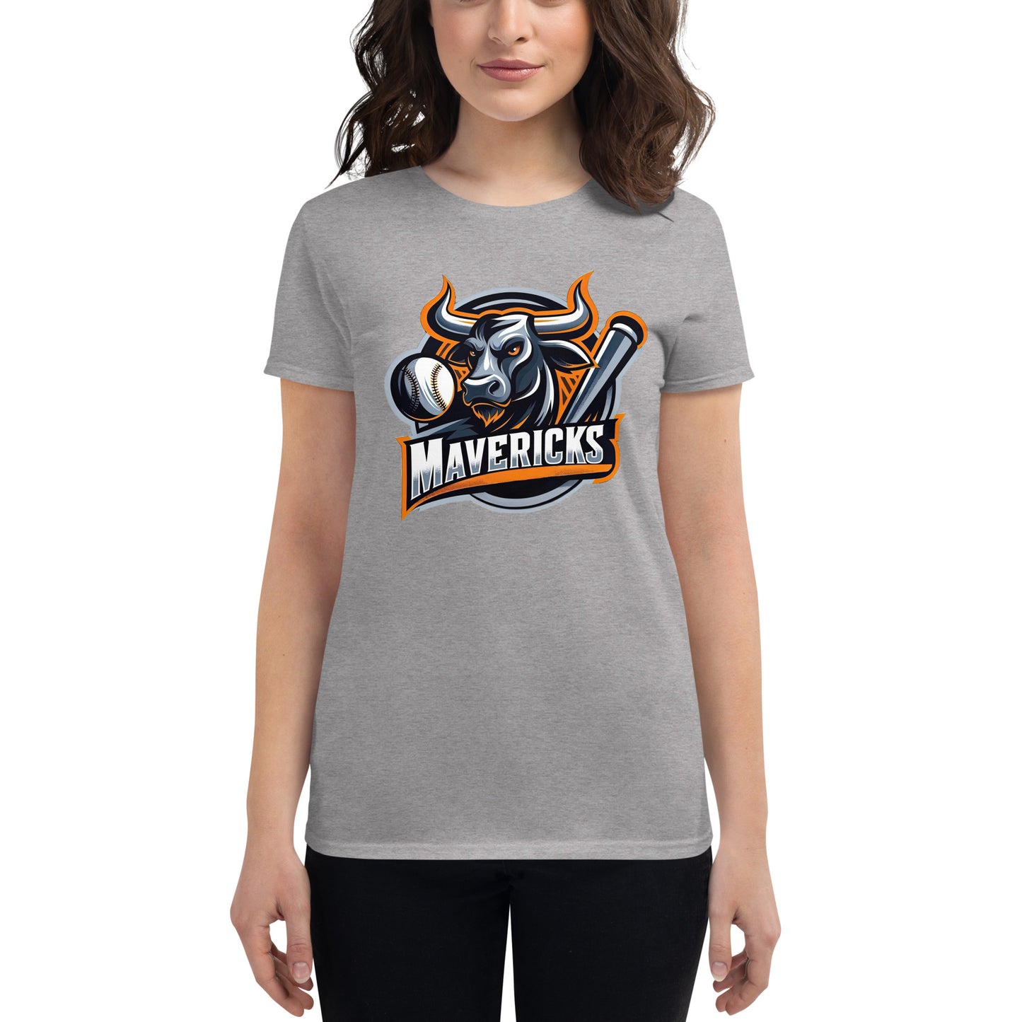 Women's Mavericks Baseball Logo short sleeve t-shirt
