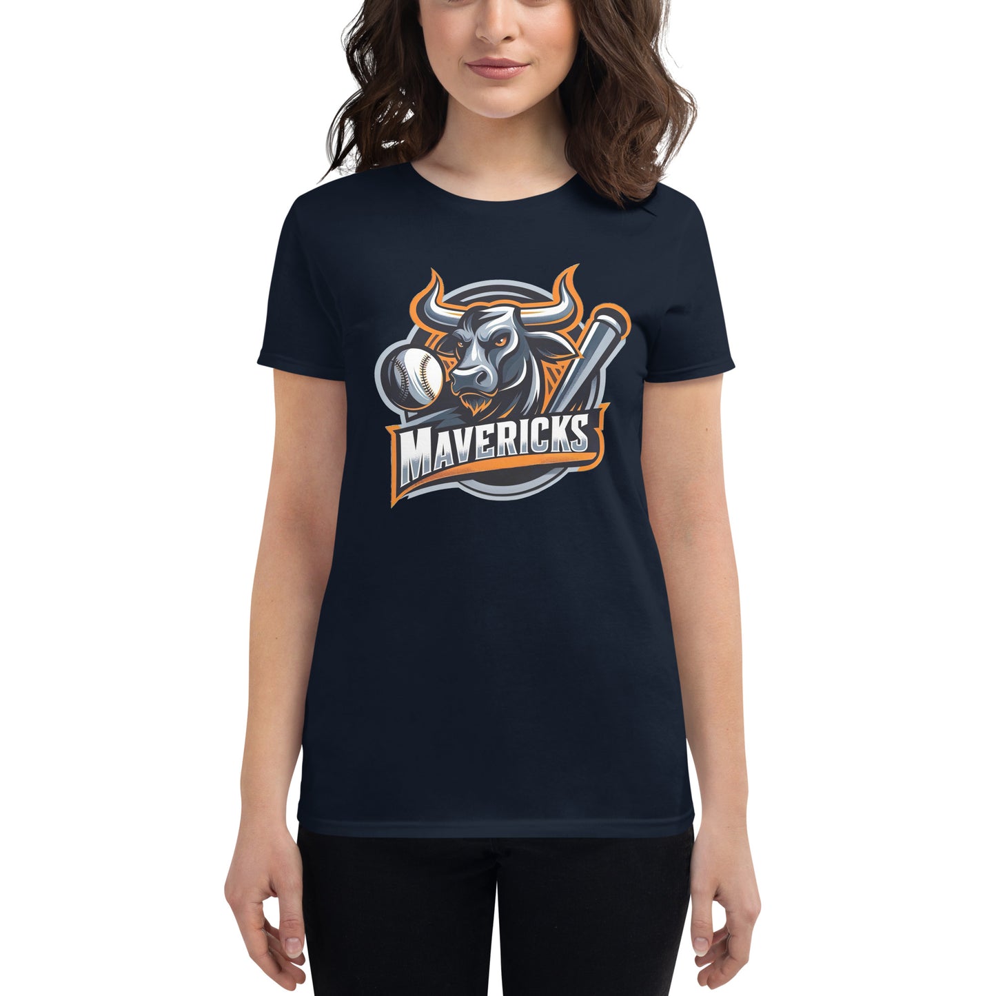 Women's Mavericks Baseball Logo short sleeve t-shirt